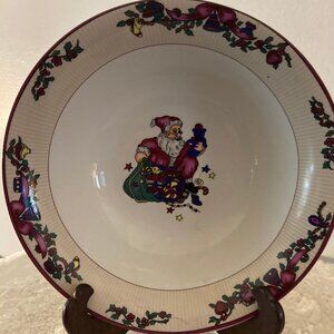 GEI Santa & Sled 9-1/2" Vegetable/Serving Bowl